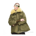Зимняя одежда Женская однотонная свободная куртка-парка